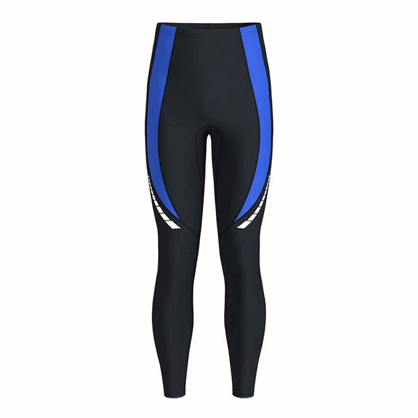 mens wetsuit pants, color back and blue